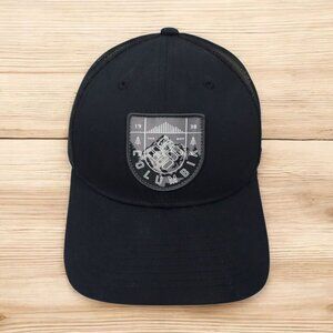 Columbia Black Mesh Back Snapback Cap Trucker Baseball Outdoor Logo Patch Hat